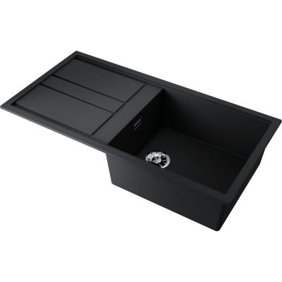Кухонная мойка Omoikiri Kitagawa 100-GB (4993786), прямоугольная с крылом, графит
