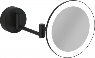 Зеркало косметическое с подсветкой KLUDI Vela R (5899539W), черный матовый