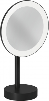 Зеркало косметическое с подсветкой KLUDI Vela R (5899539F), черный матовый